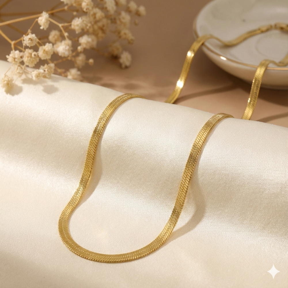 Collier serpent plaqué or femme – Élégance reptilienne ajustable