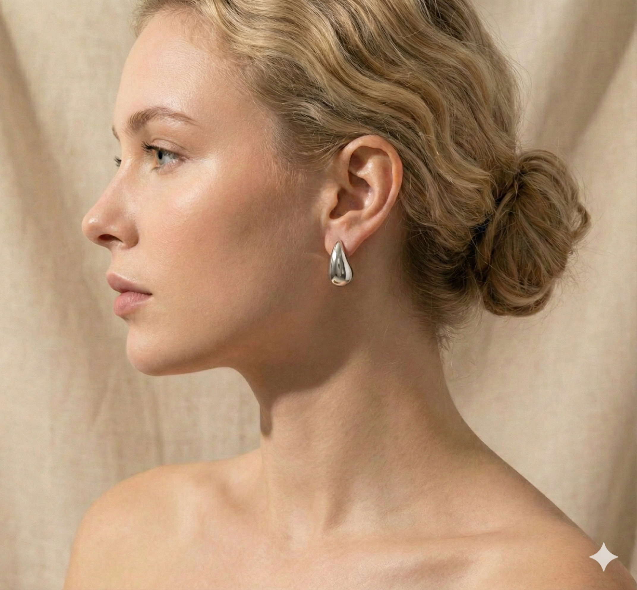 Boucles d'oreilles goutte d'eau – Or 18K ou Argenté