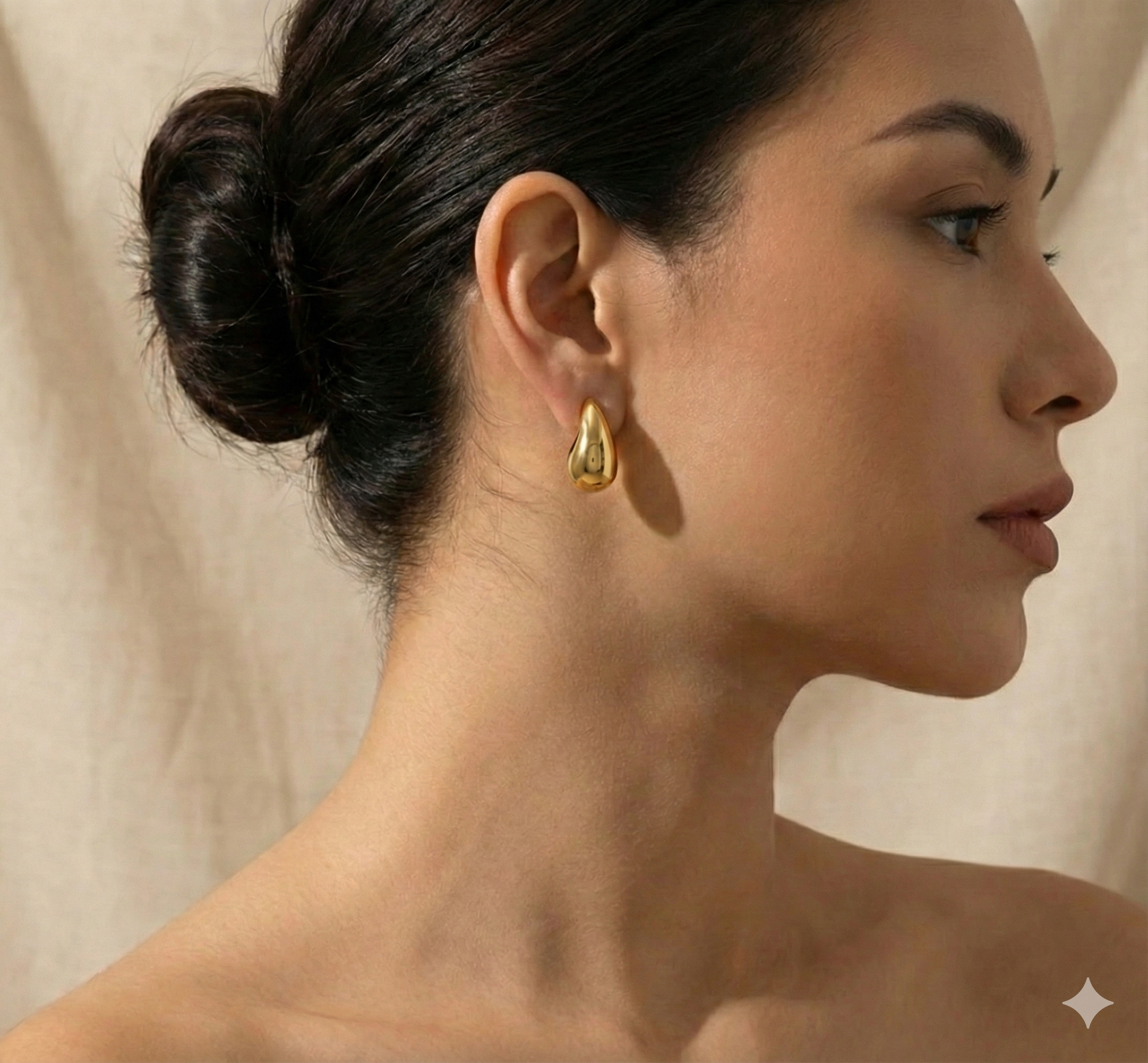 Boucles d'oreilles goutte d'eau – Or 18K ou Argenté