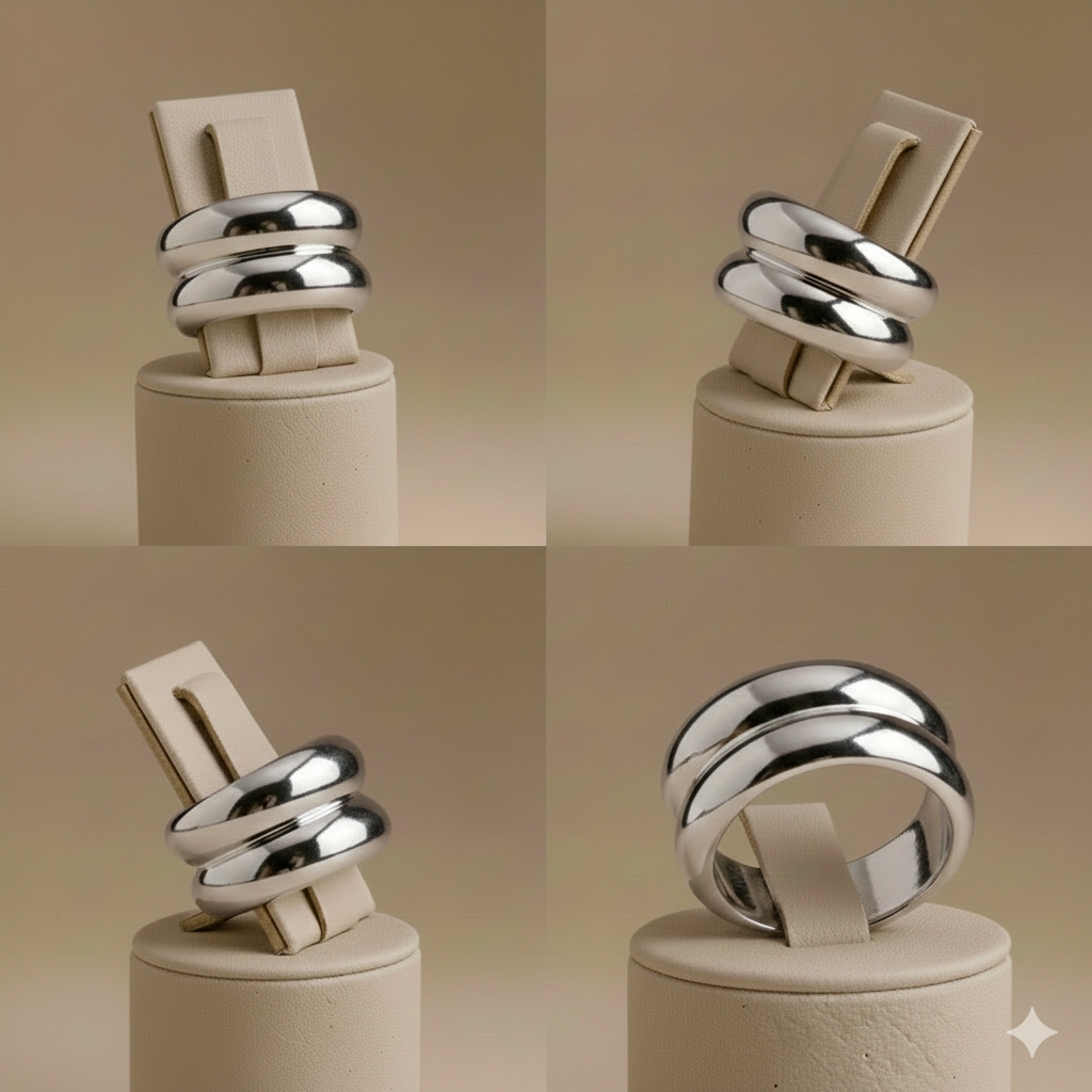 Bague élégante argenté