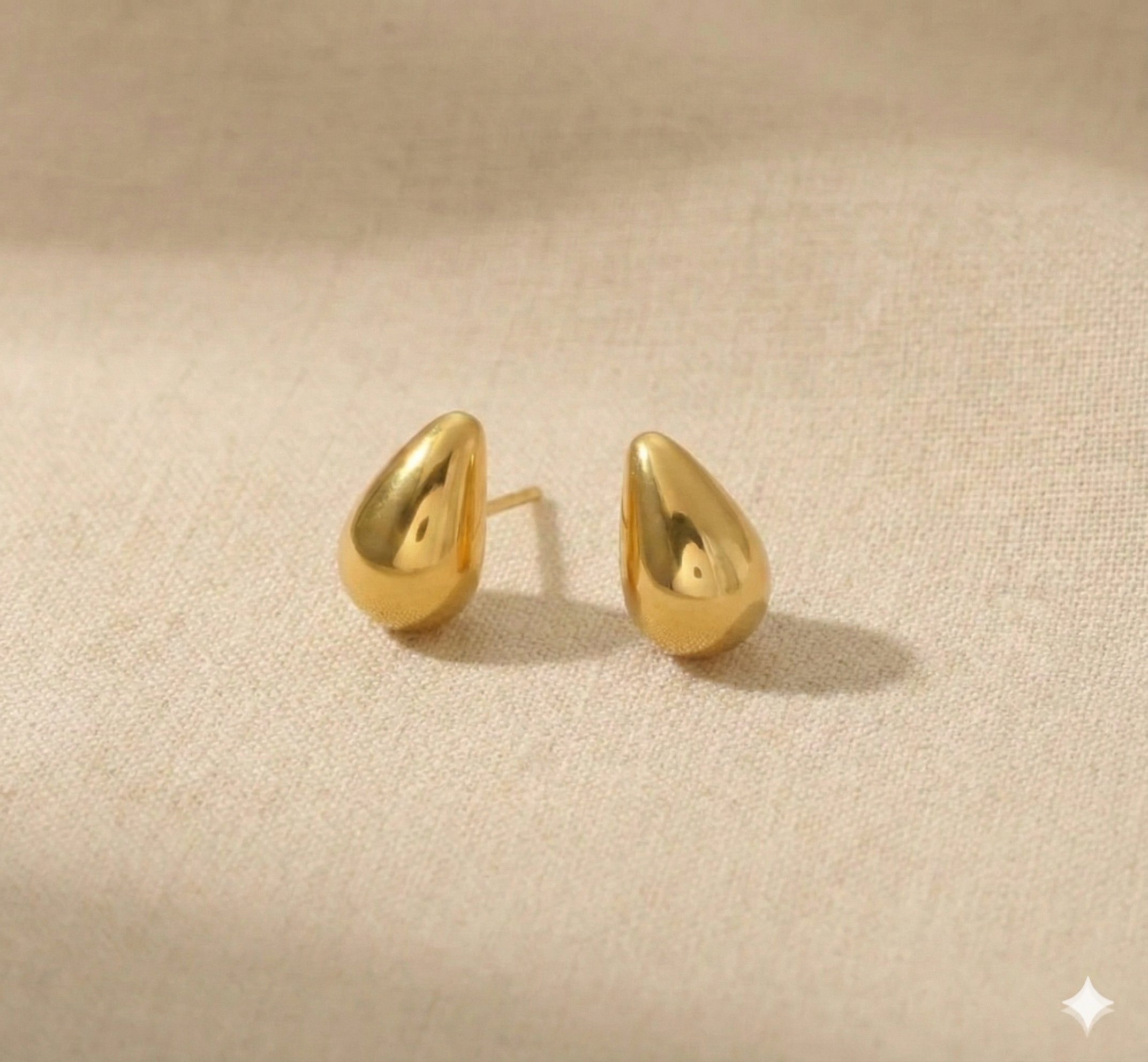 Boucles d'oreilles gouttes plaqué or