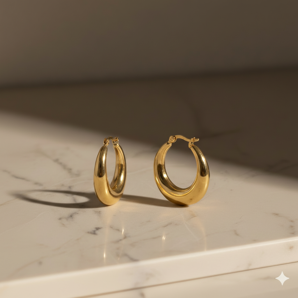 Paire de boucles d'oreilles - Format carré